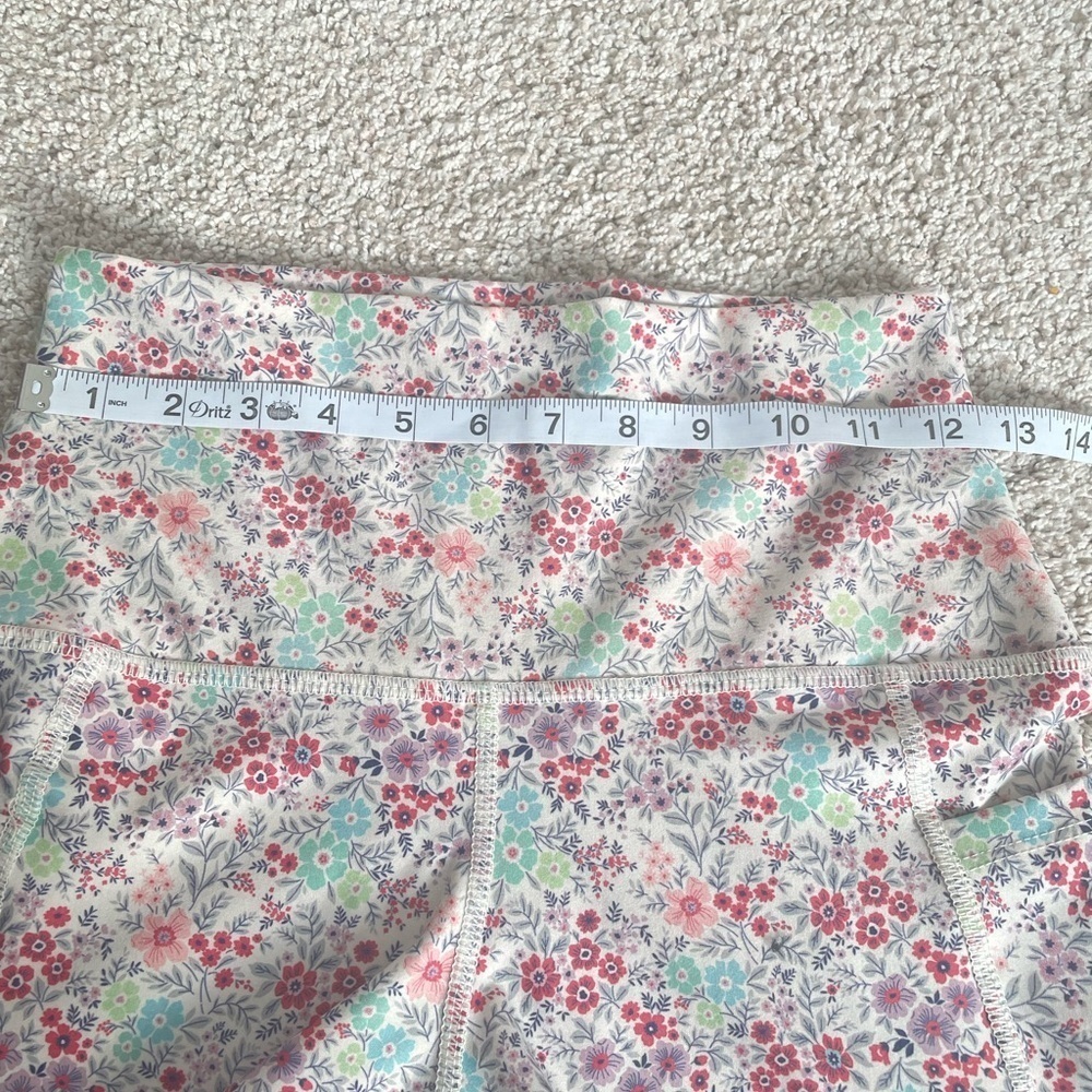 Floral Bike Shorts by Evolution and Creation workout shorts New Without Tags M - Picture 5 of 7